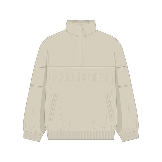 French Terry Quarter Zip - Bone White