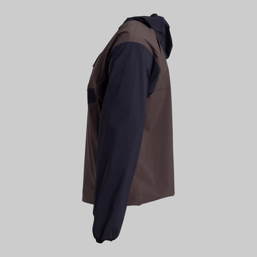Packable Rain Jacket - Brown/Black
