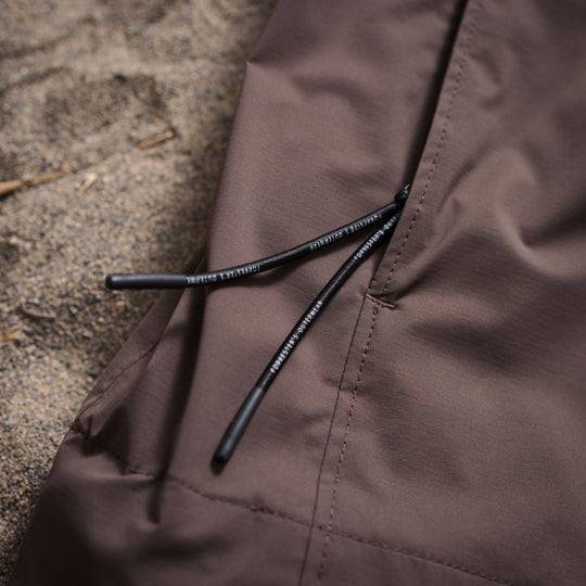Packable Rain Jacket - Brown/Black
